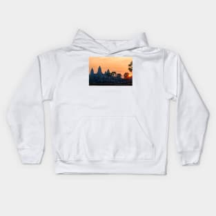 Temple complex at Angkor Wat in Cambodia Kids Hoodie